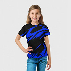 Футболка детская Субару - синий, цвет: 3D-принт — фото 2