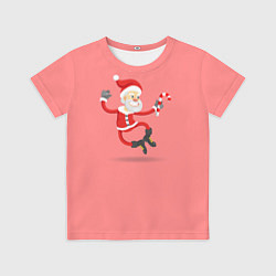 Футболка детская Весёлый санта, цвет: 3D-принт