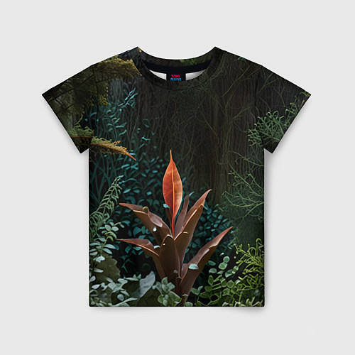 Детская футболка Объемные растения / 3D-принт – фото 1