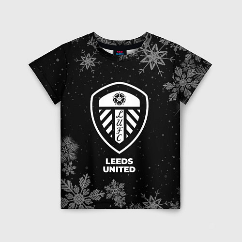 Детская футболка Снежный Leeds United / 3D-принт – фото 1