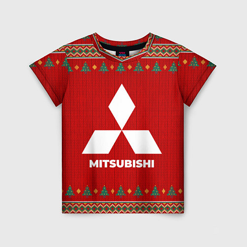 Детская футболка Mitsubishi new year / 3D-принт – фото 1