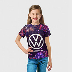 Футболка детская Праздничный Volkswagen, цвет: 3D-принт — фото 2