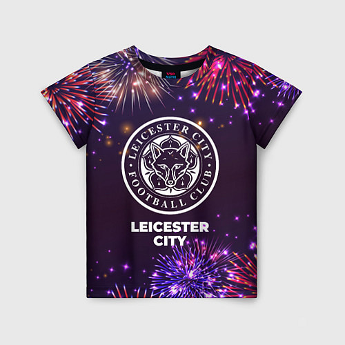 Детская футболка Праздничный Leicester City / 3D-принт – фото 1