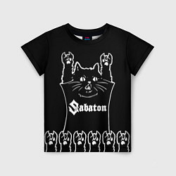 Футболка детская Sabaton: cat rock, цвет: 3D-принт