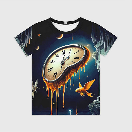 Детская футболка Течение времени - сюрреализм / 3D-принт – фото 1