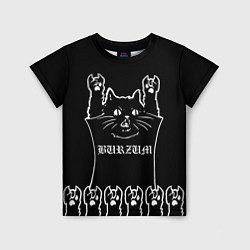 Футболка детская Burzum: cat rock, цвет: 3D-принт