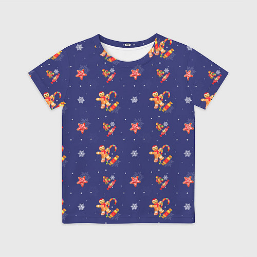Детская футболка Сладости и снег / 3D-принт – фото 1