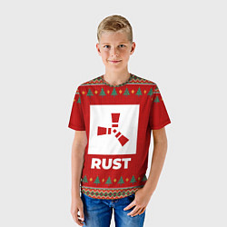 Футболка детская Rust new year, цвет: 3D-принт — фото 2