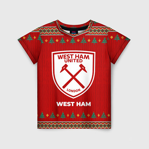 Детская футболка West Ham new year / 3D-принт – фото 1