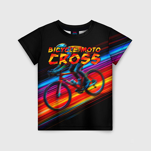Детская футболка Bicycle moto cross / 3D-принт – фото 1