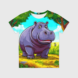 Футболка детская Гиппопотамчик, цвет: 3D-принт
