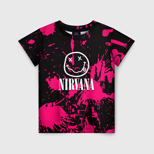 Детская футболка Nirvana pink color / 3D-принт – фото 1