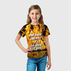 Футболка детская Counter Strike - motto flame, цвет: 3D-принт — фото 2