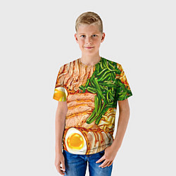 Футболка детская Суп рамен, цвет: 3D-принт — фото 2
