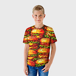 Футболка детская Бургеры, цвет: 3D-принт — фото 2