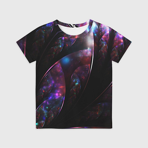 Детская футболка Неоновая психоделика абстракция / 3D-принт – фото 1
