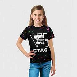 Футболка детская GTA6 конфети, цвет: 3D-принт — фото 2