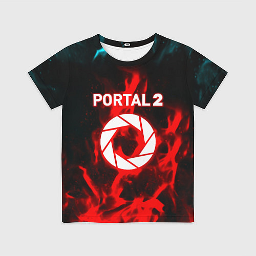 Детская футболка Portal flame steel game / 3D-принт – фото 1