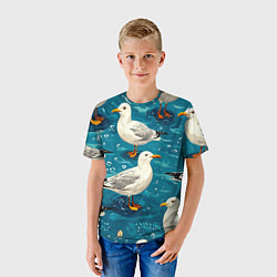 Футболка детская Чайка, цвет: 3D-принт — фото 2