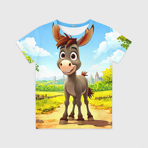 Детская футболка Ослик / 3D-принт – фото 1