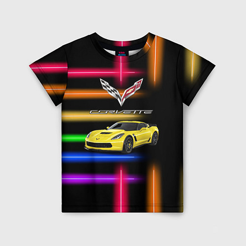 Детская футболка Chevrolet Corvette - racing team / 3D-принт – фото 1