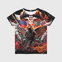 Футболка детская Десантник ВДВ с крыльями ангела, цвет: 3D-принт