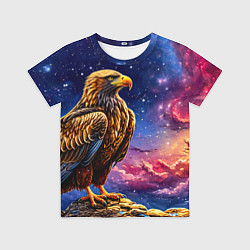 Футболка детская Орел на фоне космоса, цвет: 3D-принт