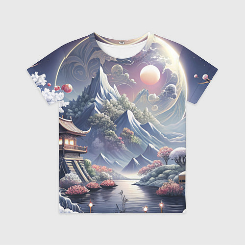 Детская футболка Япония - природа / 3D-принт – фото 1