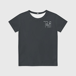 Футболка детская Таня - белая надпись вязью, цвет: 3D-принт