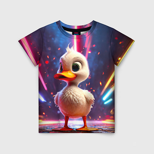 Детская футболка Уточка в неоне / 3D-принт – фото 1