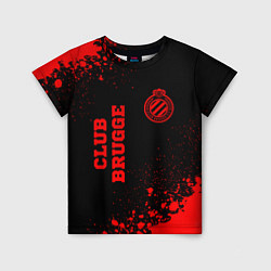 Детская футболка Club Brugge - red gradient вертикально