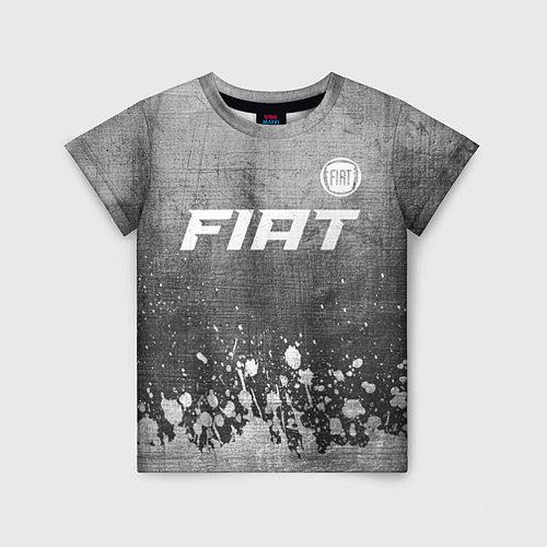 Детская футболка Fiat - grey gradient посередине / 3D-принт – фото 1