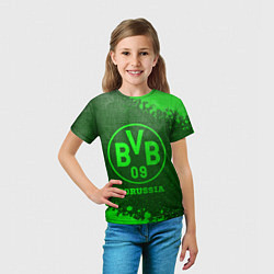 Футболка детская Borussia - green gradient, цвет: 3D-принт — фото 2