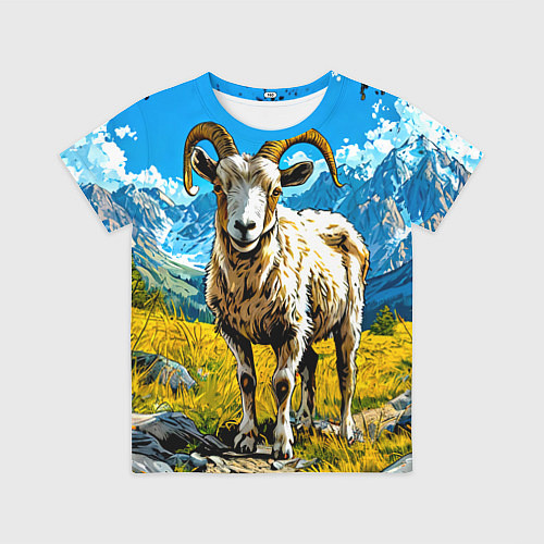 Детская футболка Горный козел / 3D-принт – фото 1