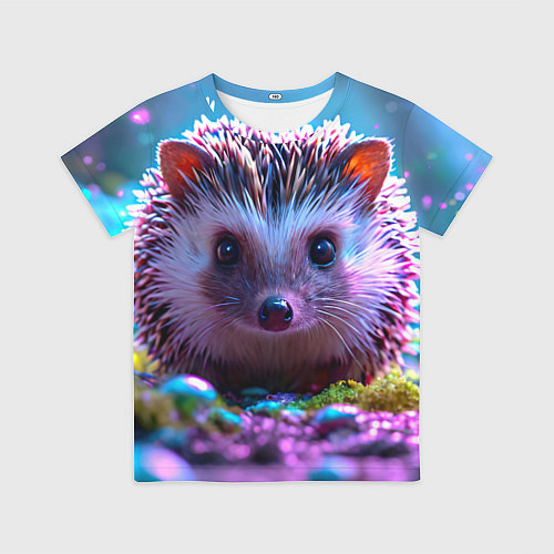 Детская футболка Ёжики в сказаочном лесу / 3D-принт – фото 1