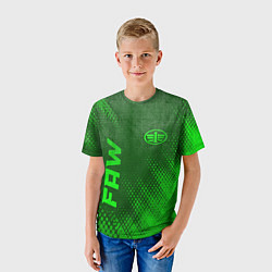 Футболка детская FAW - green gradient вертикально, цвет: 3D-принт — фото 2