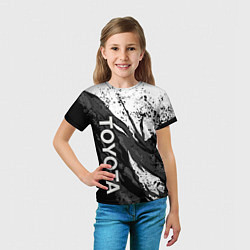 Футболка детская Toyota - белый разрыв, цвет: 3D-принт — фото 2