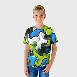 Футболка детская Камуфляж в стиле графитти, цвет: 3D-принт — фото 2