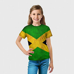 Футболка детская Jamaica flag, цвет: 3D-принт — фото 2