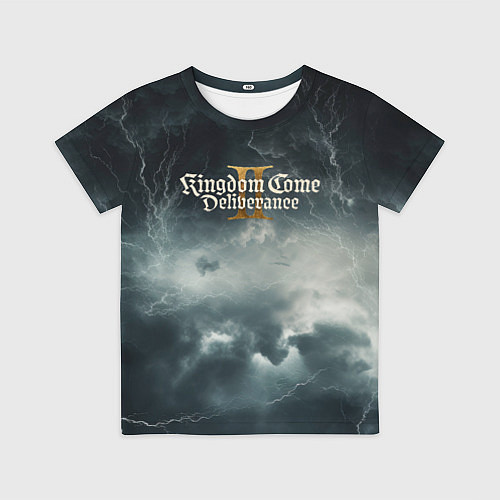 Детская футболка Kingdom Come Deliverance 2 мрачный фон / 3D-принт – фото 1