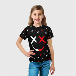 Футболка детская Smile face, цвет: 3D-принт — фото 2