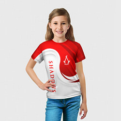 Футболка детская Assassins creed - shadows, цвет: 3D-принт — фото 2