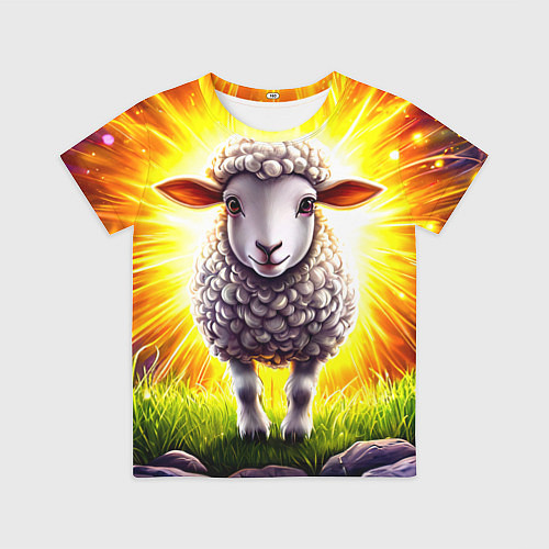 Детская футболка Овечка в ярких лучах / 3D-принт – фото 1