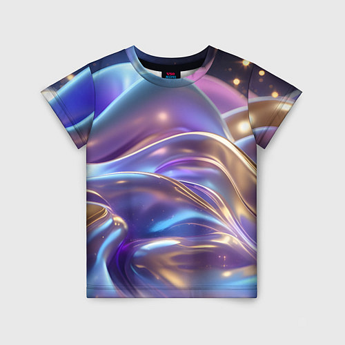 Детская футболка Волны космические / 3D-принт – фото 1