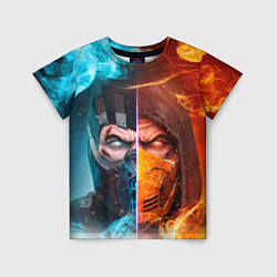 Футболка детская Mortal Kombat - Саб-зиро и Скорпион, цвет: 3D-принт