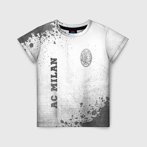 Детская футболка AC Milan - white gradient вертикально / 3D-принт – фото 1