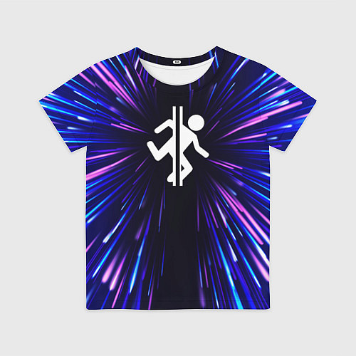 Детская футболка Portal neon energy / 3D-принт – фото 1