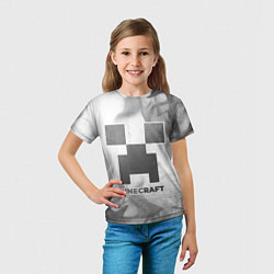 Футболка детская Minecraft - white gradient, цвет: 3D-принт — фото 2