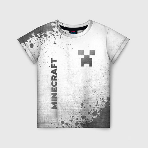 Детская футболка Minecraft - white gradient вертикально / 3D-принт – фото 1