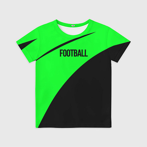 Детская футболка Football чёрно-зелёный / 3D-принт – фото 1